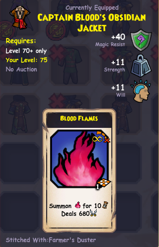 Captain Blood's Obisidian Jacket