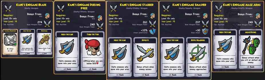 Kane Weapons